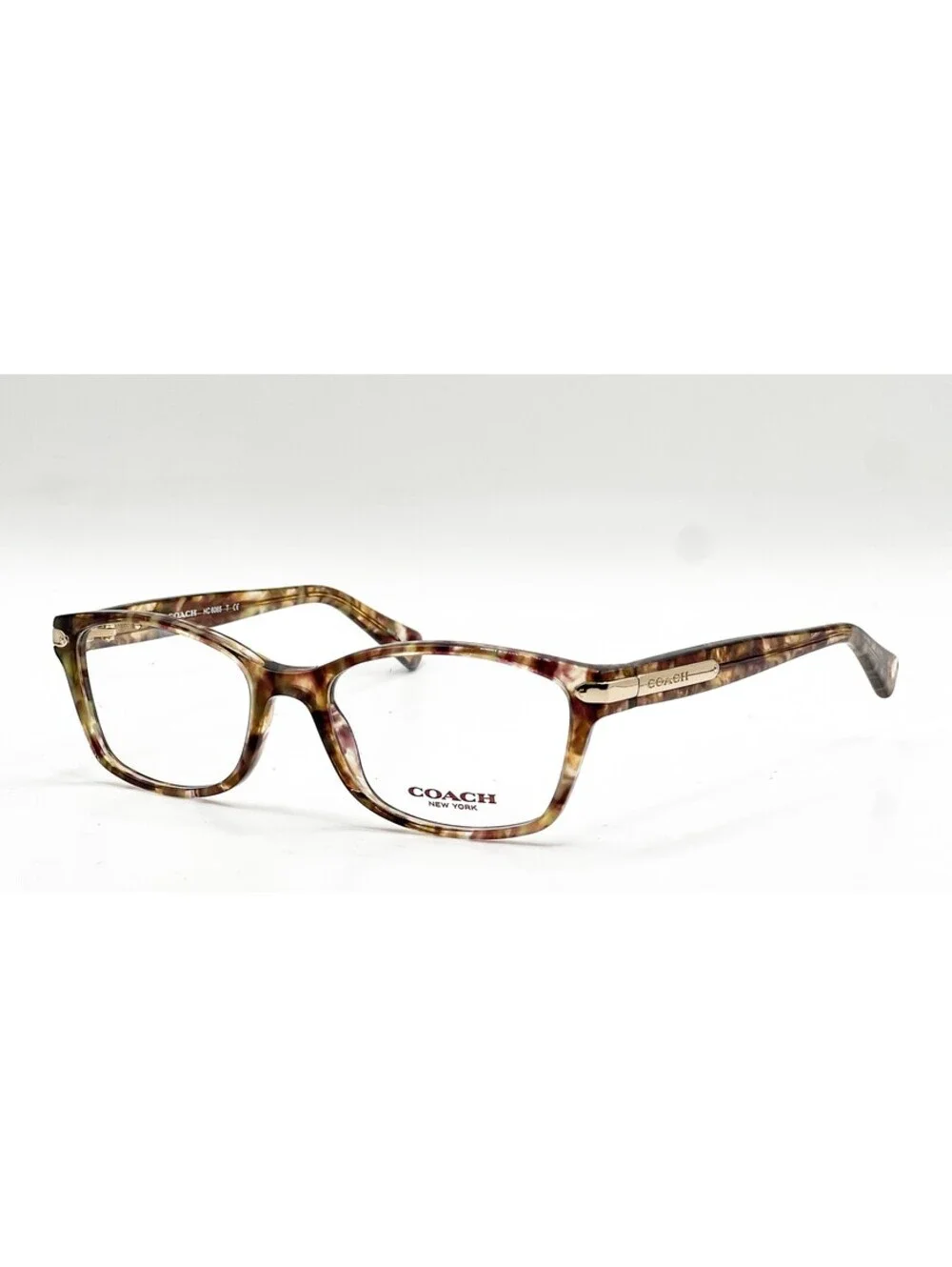 Coach HC 6065 5287 Light Brown Confetti Tortoise Eyeglass Frames 51-17-135